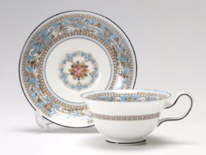 WEDGWOOD:フロレンティーンターコイズのティーカップ＆ソーサー 