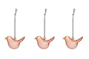 イッタラ、トイッカ　ガラスピンクバードオーナメント3個セット